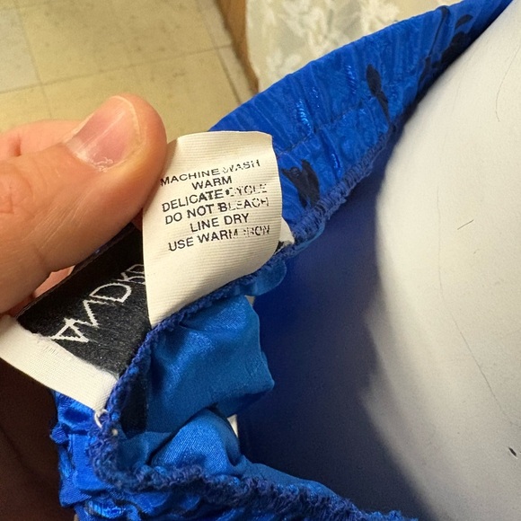 Vintage Andrea Gayle Elegant Blue and White Skirt - Picture 6 of 6